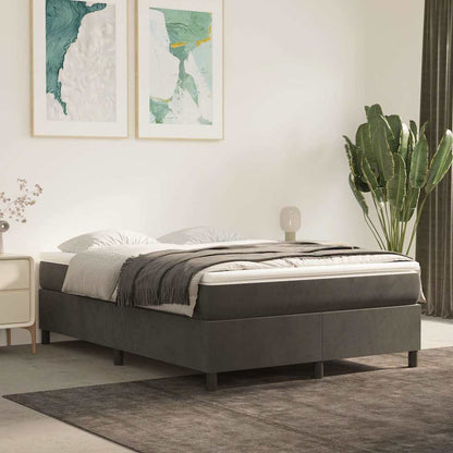 vidaXL Box Spring Bed Frame Dark Grey Queen Velvet