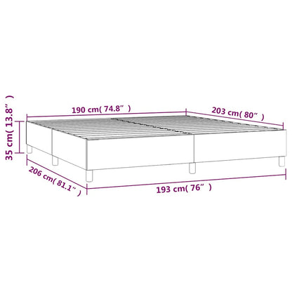 vidaXL Box Spring Bed Frame Light Grey King Velvet