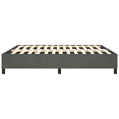 vidaXL Box Spring Bed Frame Dark Grey King Velvet (US Only)
