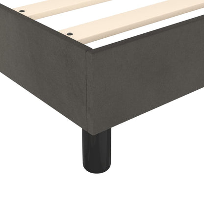 vidaXL Box Spring Bed Frame Dark Grey King Velvet