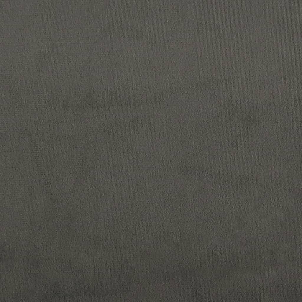 vidaXL Box Spring Bed Frame Dark Grey King Velvet