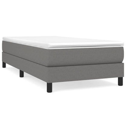 vidaXL Box Spring Bed Frame Dark Grey Single Fabric (UK/IE/FI/NO only)