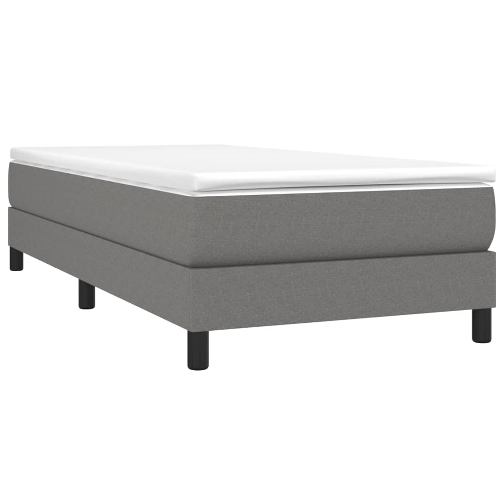 vidaXL Box Spring Bed Frame Dark Grey Single Fabric (UK/IE/FI/NO only)