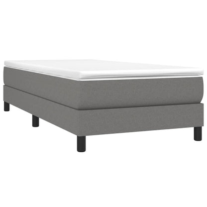 vidaXL Box Spring Bed Frame Dark Grey Single Fabric (UK/IE/FI/NO only)