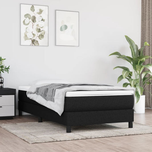vidaXL Box Spring Bed Frame Black Single Fabric (UK/IE/FI/NO only)