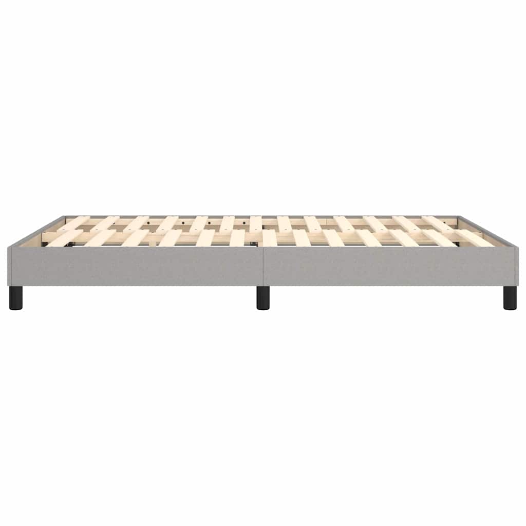 vidaXL Box Spring Bed Frame Light Grey Double Fabric