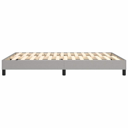 vidaXL Box Spring Bed Frame Light Grey Double Fabric
