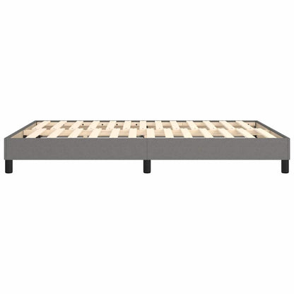 vidaXL Box Spring Bed Frame Dark Grey Double Fabric