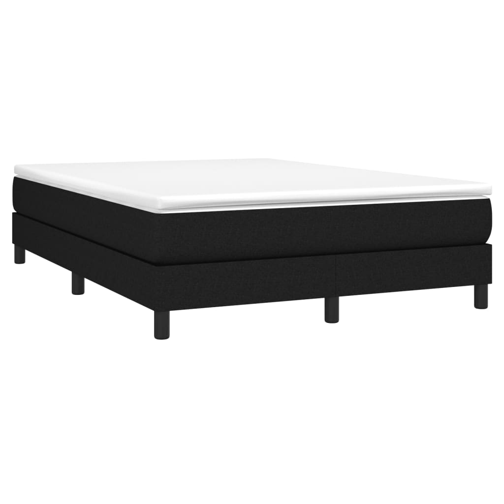 vidaXL Box Spring Bed Frame Black Double Fabric (UK/IE/FI/NO only)