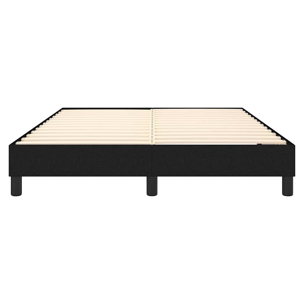 vidaXL Box Spring Bed Frame Black Double Fabric