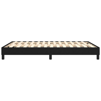 vidaXL Box Spring Bed Frame Black Double Fabric