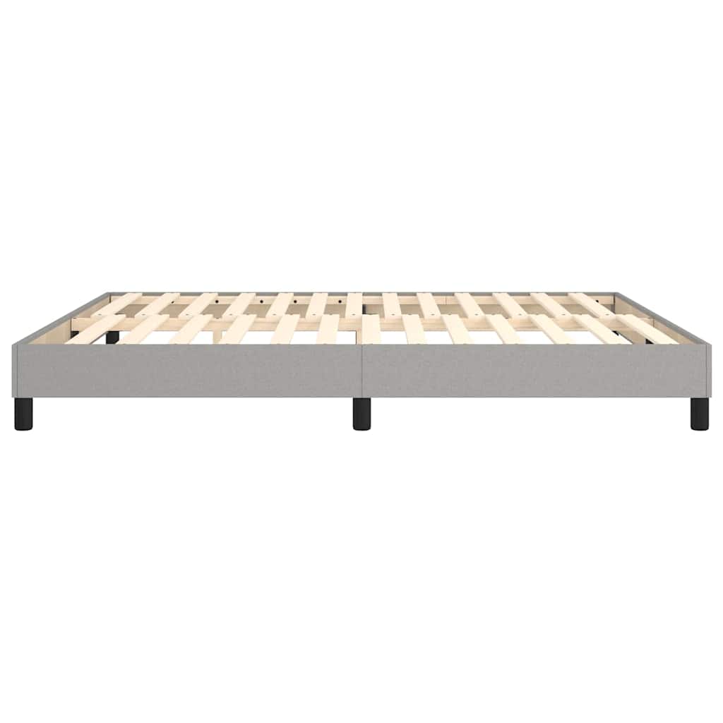 vidaXL Box Spring Bed Frame Light Grey Super King Fabric