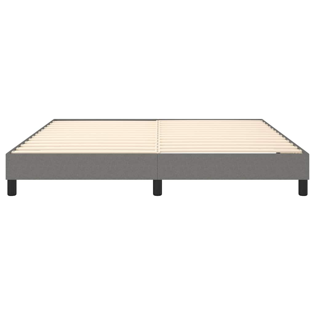 vidaXL Box Spring Bed Frame Dark Grey Super King Fabric