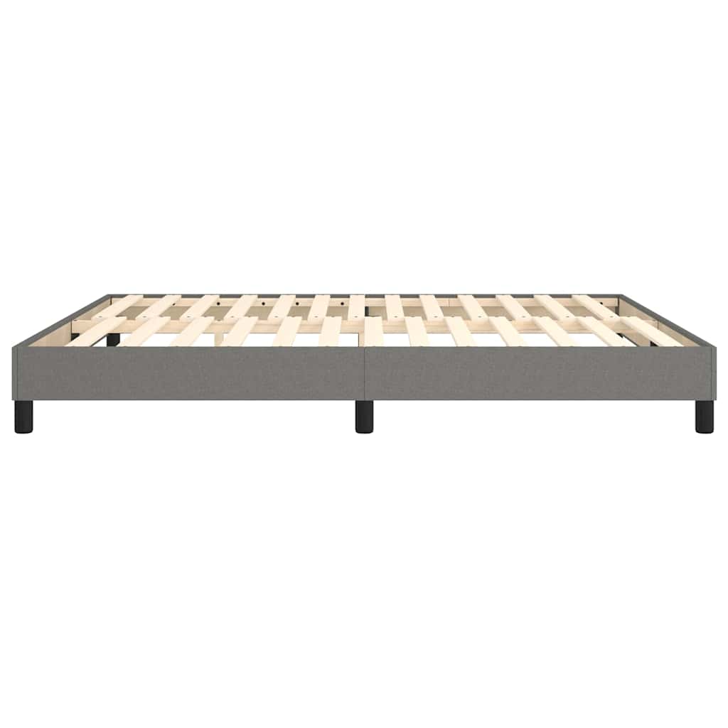 vidaXL Box Spring Bed Frame Dark Grey Super King Fabric