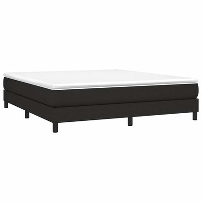 vidaXL Box Spring Bed Frame Black Super King Fabric