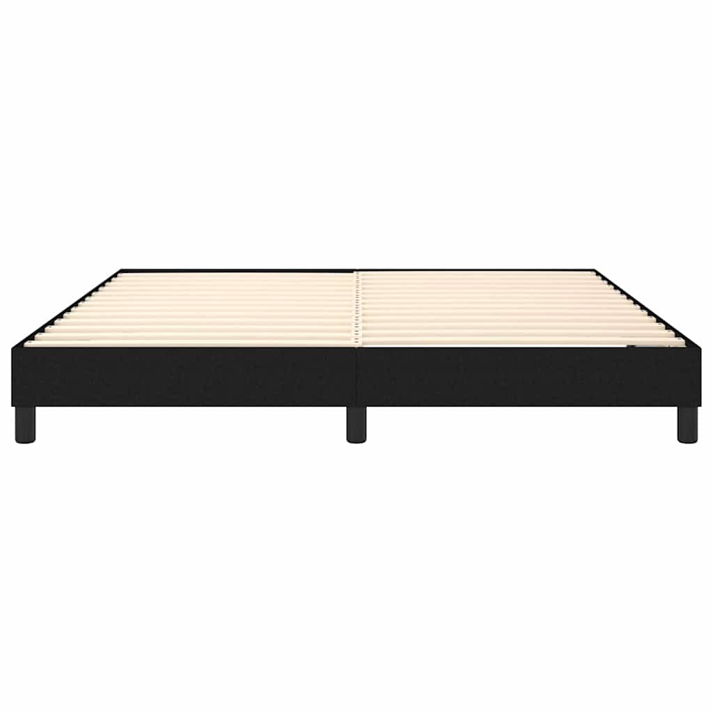 vidaXL Box Spring Bed Frame Black Super King Fabric