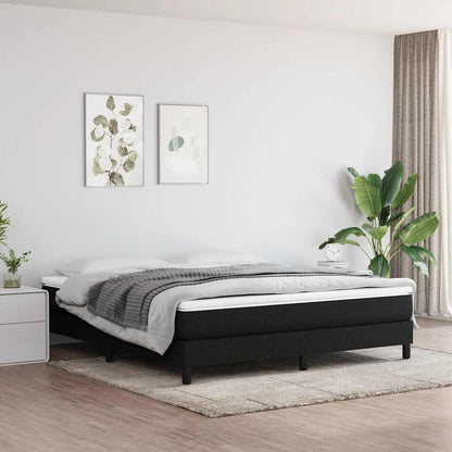 vidaXL Box Spring Bed Frame Black Super King Fabric (UK/IE/FI/NO only)
