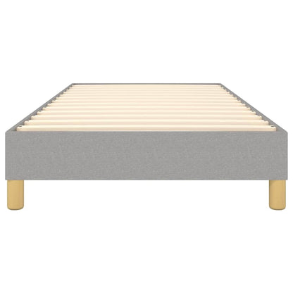 vidaXL Box Spring Bed Frame Light Grey Single Fabric