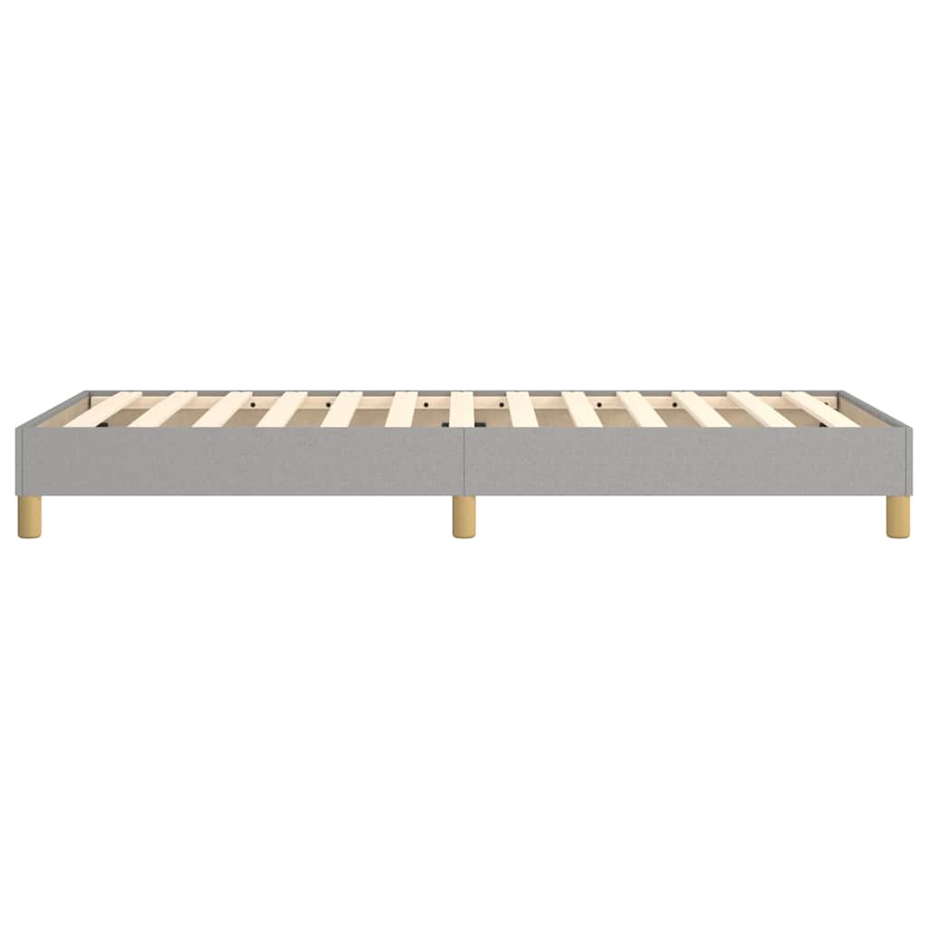 vidaXL Box Spring Bed Frame Light Grey Single Fabric