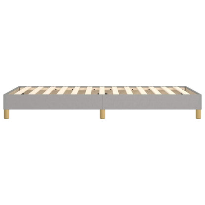 vidaXL Box Spring Bed Frame Light Grey Single Fabric