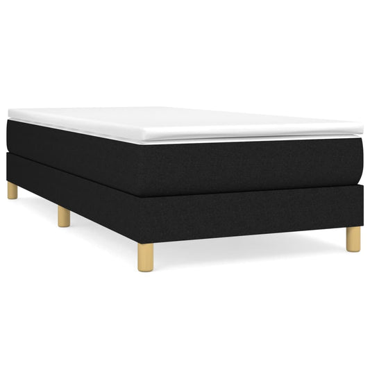 vidaXL Box Spring Bed Frame Black Single Fabric (UK/IE/FI/NO only)