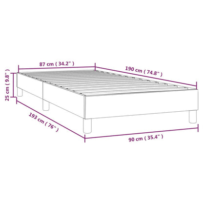 vidaXL Box Spring Bed Frame Black Single Fabric (UK/IE/FI/NO only)