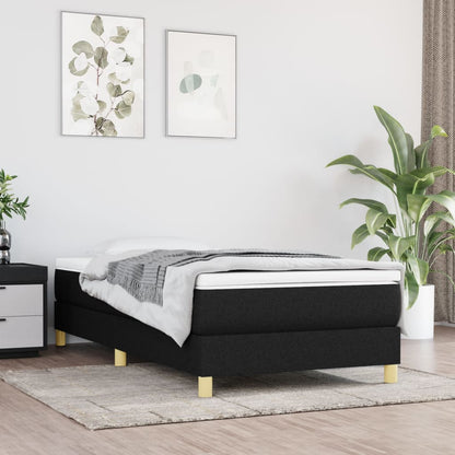 vidaXL Box Spring Bed Frame Black Single Fabric (UK/IE/FI/NO only)