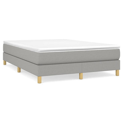 vidaXL Box Spring Bed Frame Light Grey Double Fabric (UK/IE/FI/NO only)