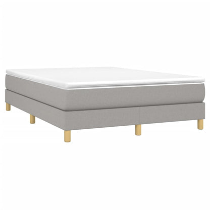 vidaXL Box Spring Bed Frame Light Grey Double Fabric (UK/IE/FI/NO only)