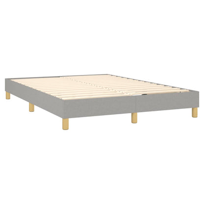 vidaXL Box Spring Bed Frame Light Grey Double Fabric (UK/IE/FI/NO only)