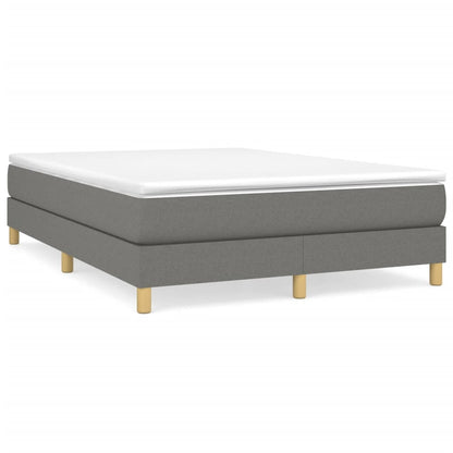 vidaXL Box Spring Bed Frame Dark Grey Double Fabric (UK/IE/FI/NO only)
