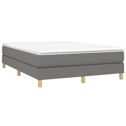 vidaXL Box Spring Bed Frame Dark Grey Double Fabric (UK/IE/FI/NO only)