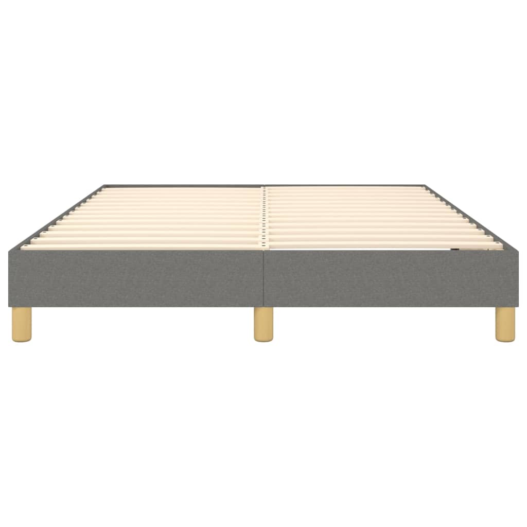 vidaXL Box Spring Bed Frame Dark Grey Double Fabric (UK/IE/FI/NO only)