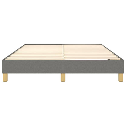 vidaXL Box Spring Bed Frame Dark Grey Double Fabric (UK/IE/FI/NO only)