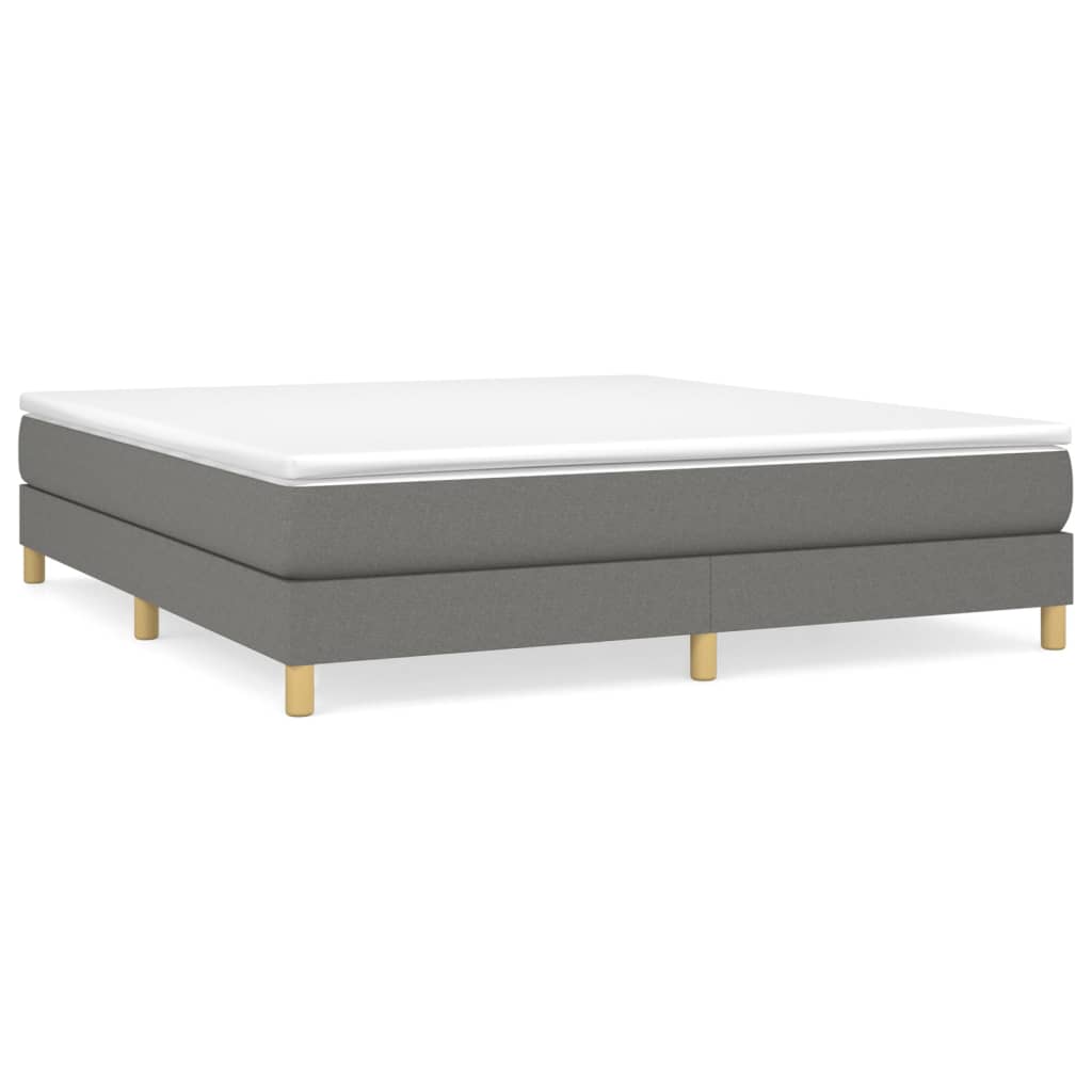 vidaXL Box Spring Bed Frame Dark Grey Super King Fabric (UK/IE/FI/NO only)