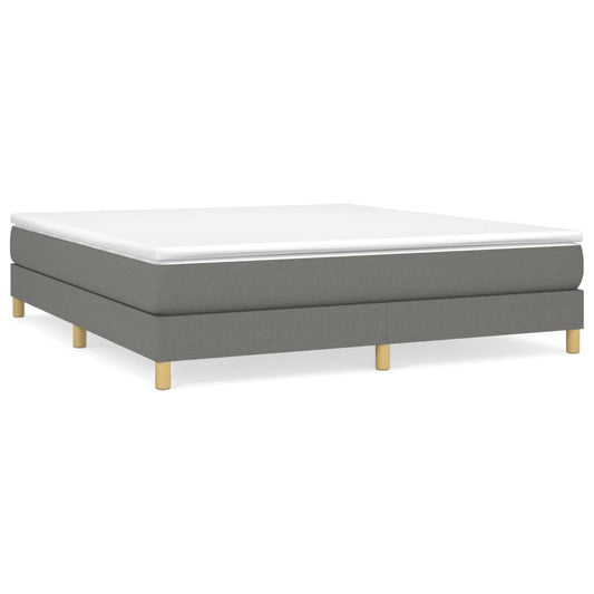vidaXL Box Spring Bed Frame Dark Grey Super King Fabric (UK/IE/FI/NO only)