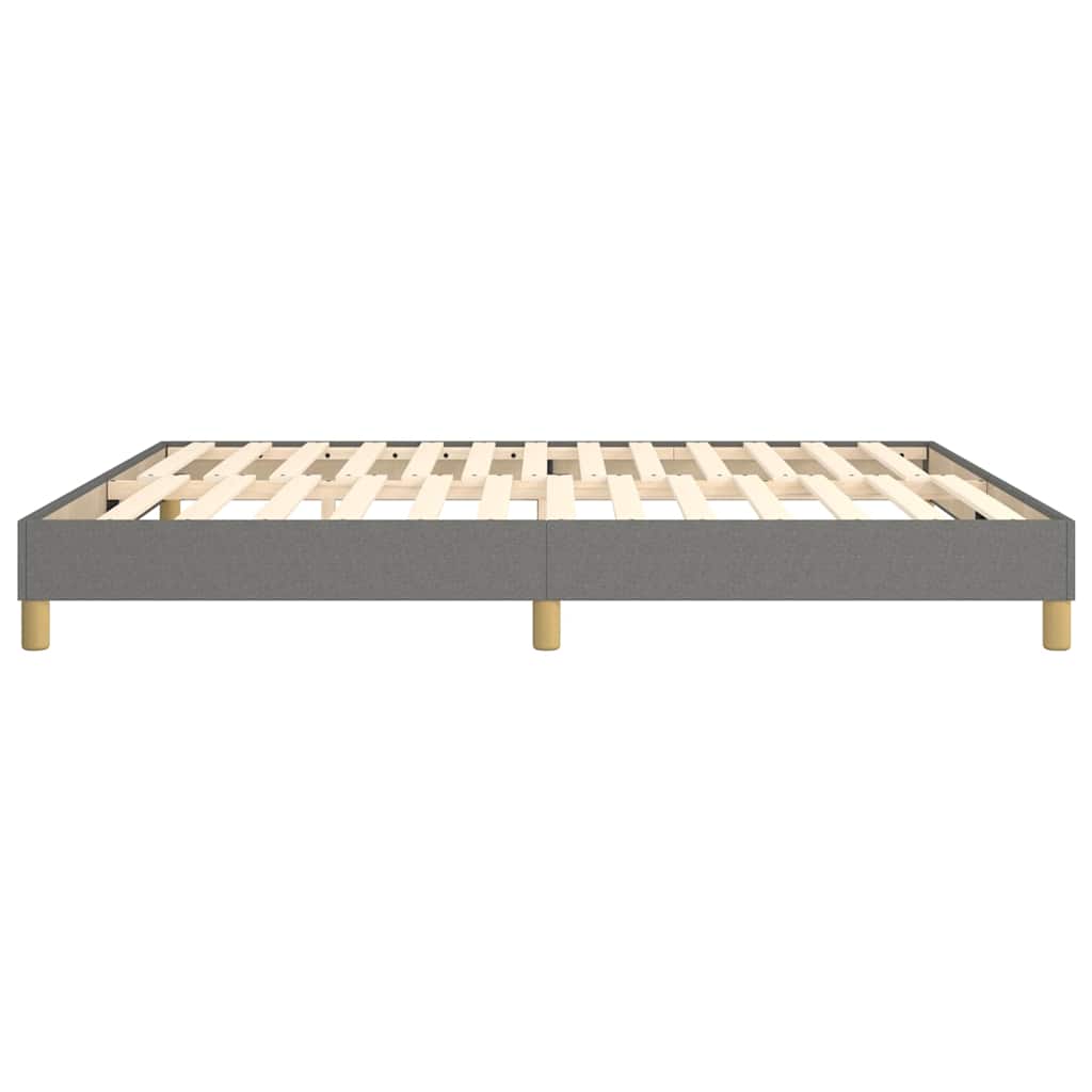 vidaXL Box Spring Bed Frame Dark Grey Super King Fabric