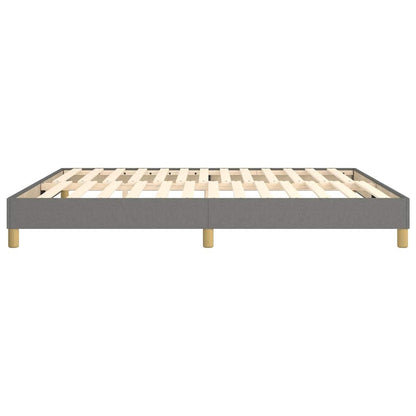 vidaXL Box Spring Bed Frame Dark Grey Super King Fabric