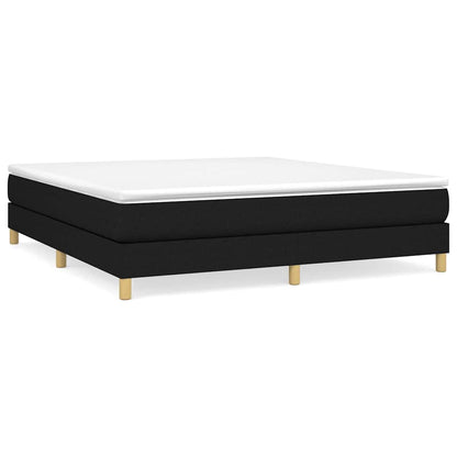 vidaXL Box Spring Bed Frame Black Super King Fabric