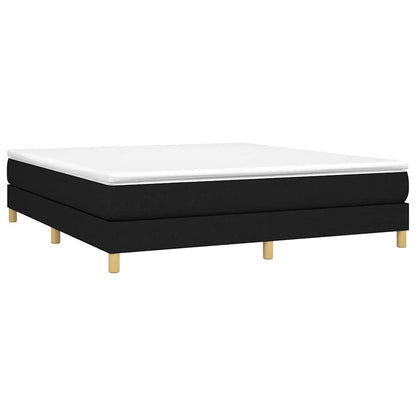 vidaXL Box Spring Bed Frame Black Super King Fabric