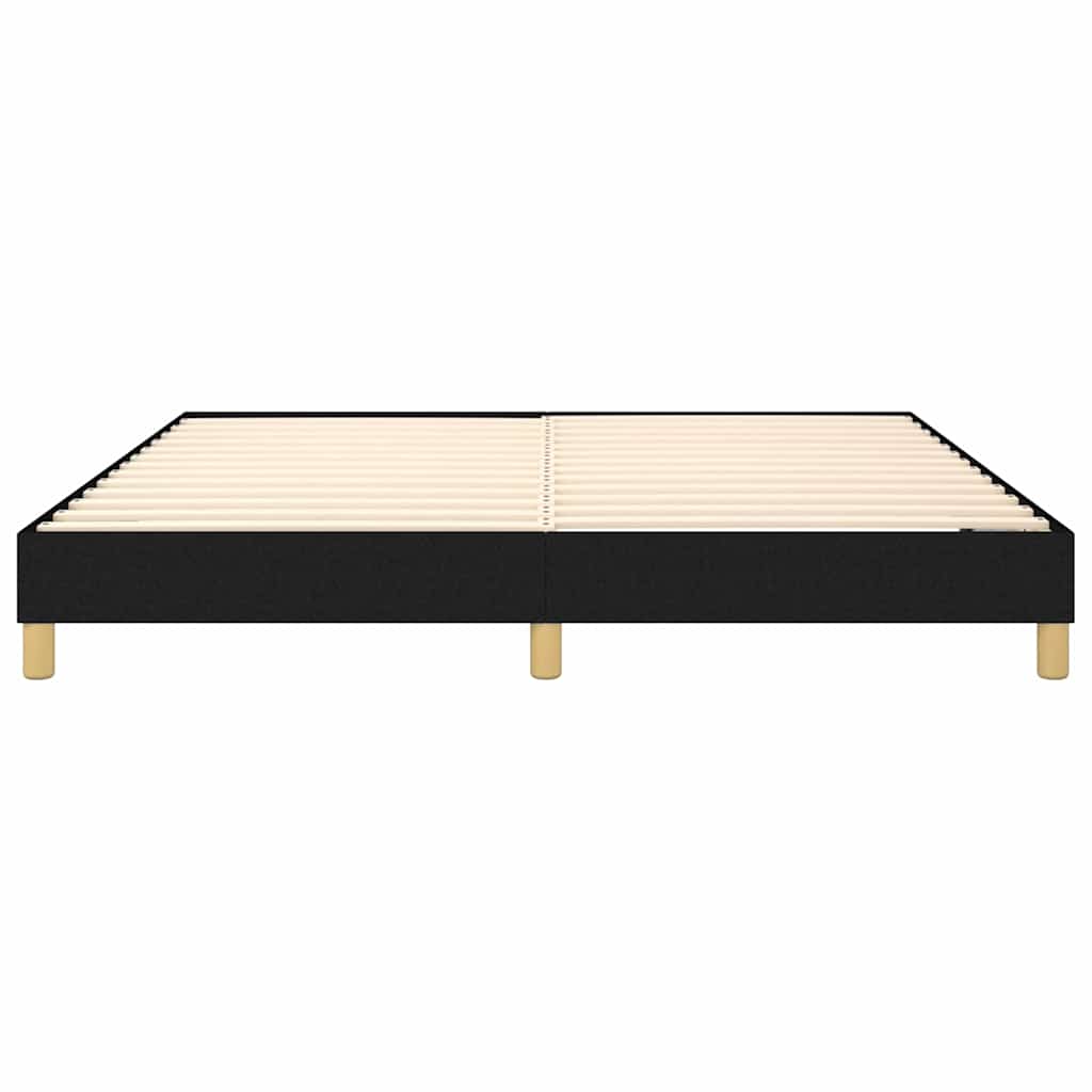 vidaXL Box Spring Bed Frame Black Super King Fabric