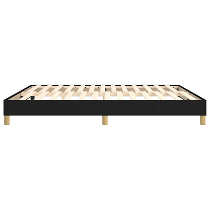 vidaXL Box Spring Bed Frame Black Super King Fabric