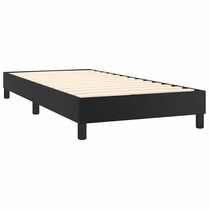 vidaXL Box Spring Bed Frame Black Single Faux Leather