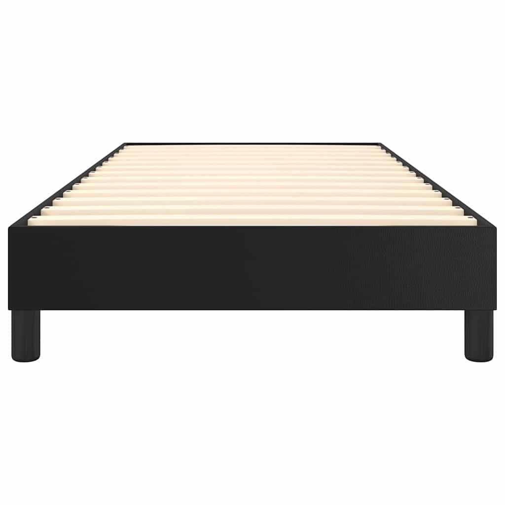 vidaXL Box Spring Bed Frame Black Single Faux Leather