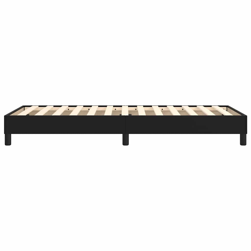 vidaXL Box Spring Bed Frame Black Single Faux Leather