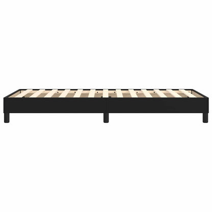 vidaXL Box Spring Bed Frame Black Single Faux Leather