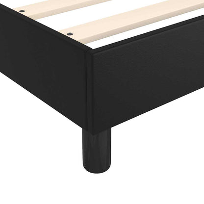 vidaXL Box Spring Bed Frame Black Single Faux Leather