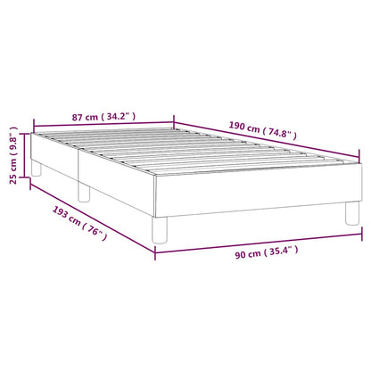 vidaXL Box Spring Bed Frame Black Single Faux Leather