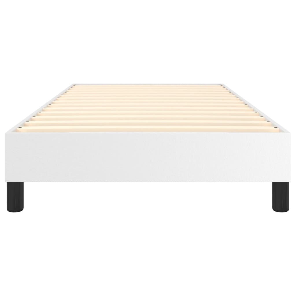 vidaXL Box Spring Bed Frame White Single Faux Leather (UK/IE/FI/NO only)