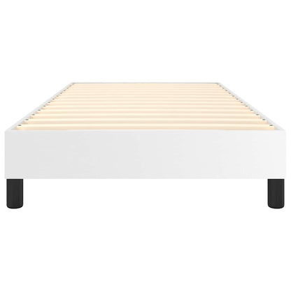 vidaXL Box Spring Bed Frame White Single Faux Leather